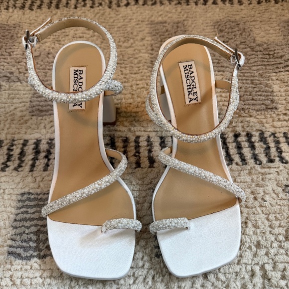 Badgley Mischa Delilah Heels Soft White Size 8.5 - Picture 5 of 11
